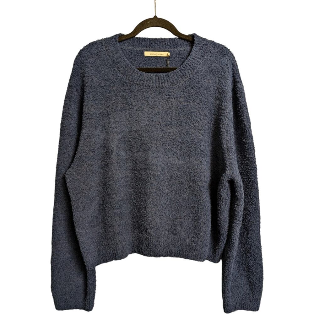 NWT Stitches & Stripes Blue Long Sleeve Crew Neck Pullover Sweater Size XXL